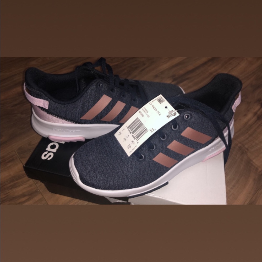 Youth size 4.5 navy pink rose gold, NIB